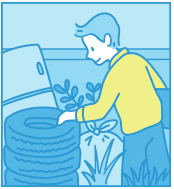 樹木の確認のイメージイラスト