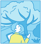 除草の確認のイメージイラスト