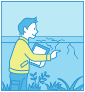 工作物の確認のイメージイラスト